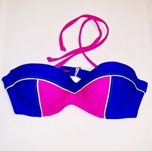 Women’s Neon blue/neon green neon pink bikini set